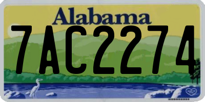 AL license plate 7AC2274