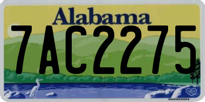 AL license plate 7AC2275