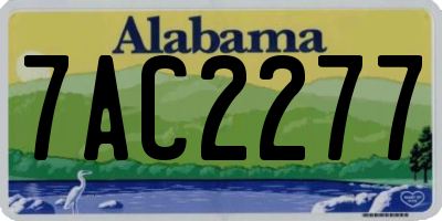 AL license plate 7AC2277