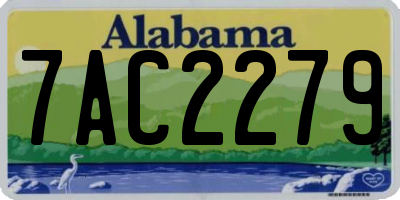 AL license plate 7AC2279