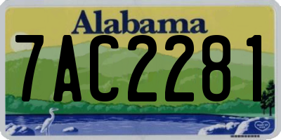 AL license plate 7AC2281