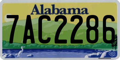 AL license plate 7AC2286