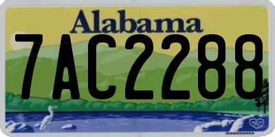 AL license plate 7AC2288