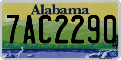 AL license plate 7AC2290