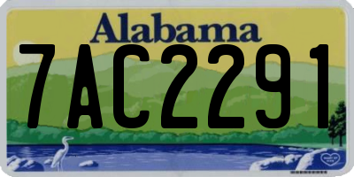 AL license plate 7AC2291