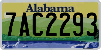 AL license plate 7AC2293