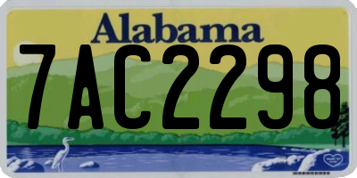 AL license plate 7AC2298
