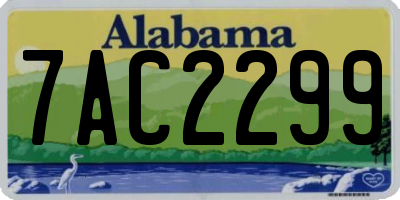 AL license plate 7AC2299