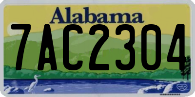 AL license plate 7AC2304