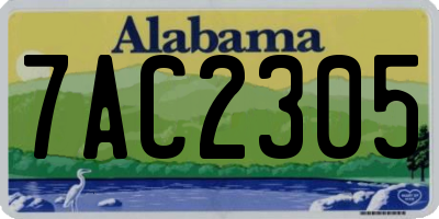 AL license plate 7AC2305