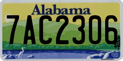 AL license plate 7AC2306