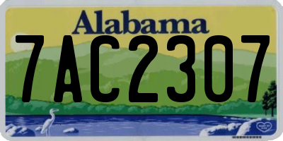 AL license plate 7AC2307