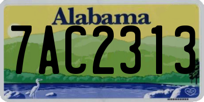 AL license plate 7AC2313