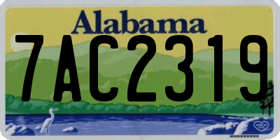 AL license plate 7AC2319