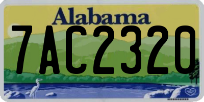 AL license plate 7AC2320