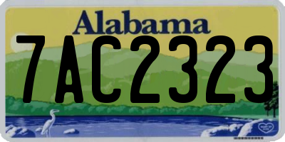 AL license plate 7AC2323