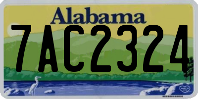AL license plate 7AC2324
