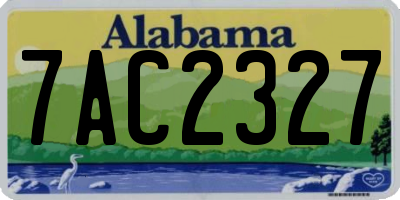 AL license plate 7AC2327