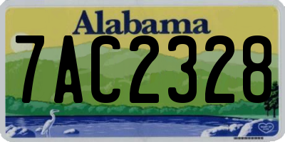AL license plate 7AC2328