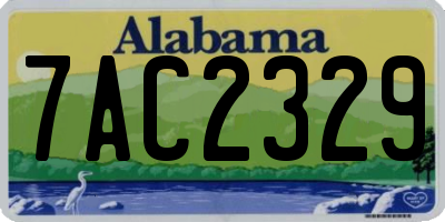 AL license plate 7AC2329