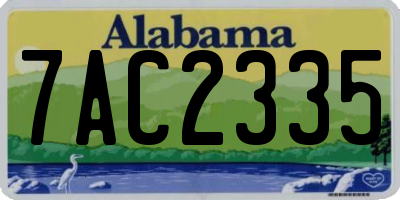 AL license plate 7AC2335