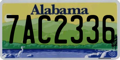 AL license plate 7AC2336