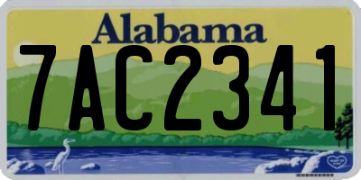 AL license plate 7AC2341