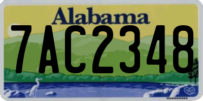 AL license plate 7AC2348