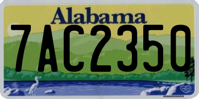 AL license plate 7AC2350
