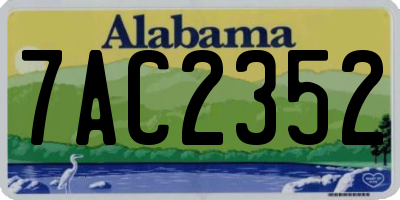 AL license plate 7AC2352