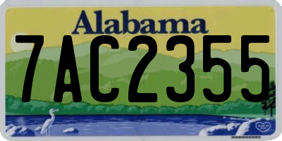 AL license plate 7AC2355