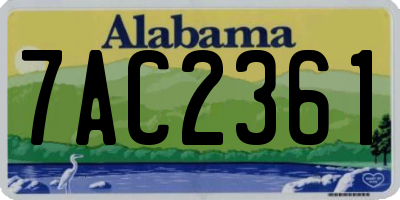 AL license plate 7AC2361