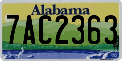 AL license plate 7AC2363