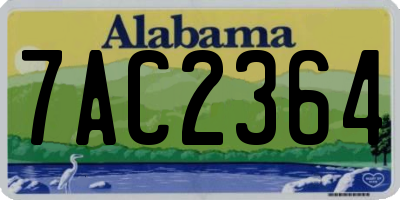 AL license plate 7AC2364
