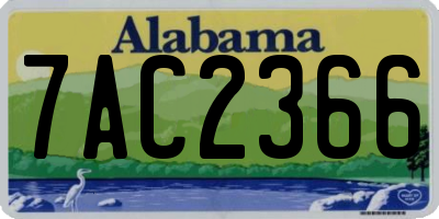 AL license plate 7AC2366