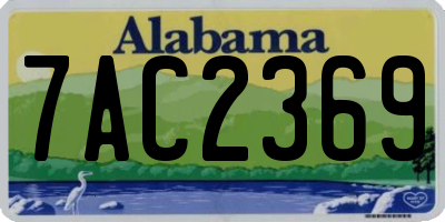 AL license plate 7AC2369
