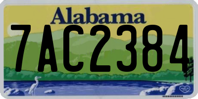 AL license plate 7AC2384