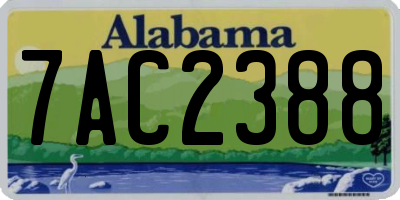 AL license plate 7AC2388