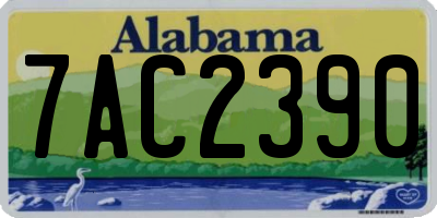 AL license plate 7AC2390