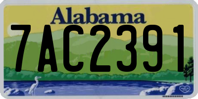AL license plate 7AC2391