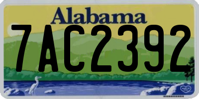 AL license plate 7AC2392
