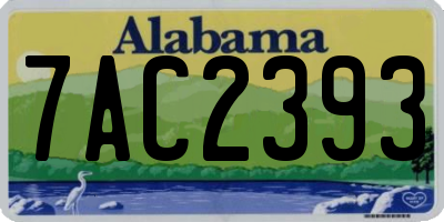 AL license plate 7AC2393