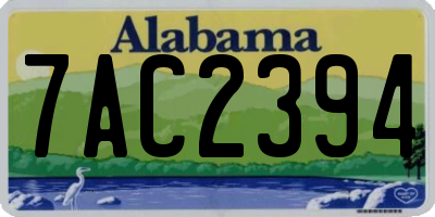 AL license plate 7AC2394