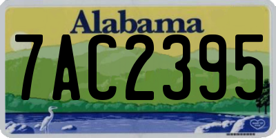 AL license plate 7AC2395
