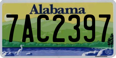 AL license plate 7AC2397