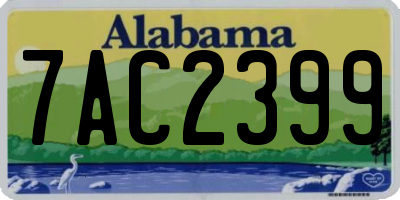 AL license plate 7AC2399