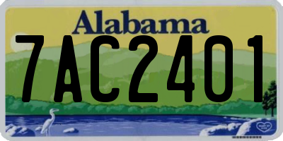 AL license plate 7AC2401