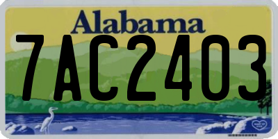 AL license plate 7AC2403