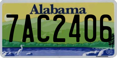 AL license plate 7AC2406