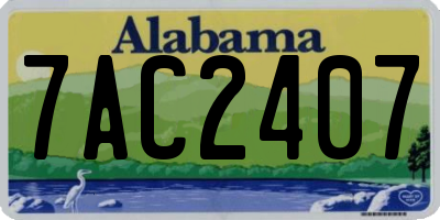 AL license plate 7AC2407